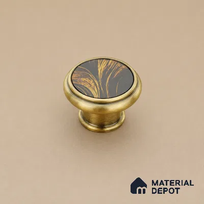 Ottr Stainless Steel Knob HA 00258 C Antique Brass Finish - Standard | 2 Years Warranty
