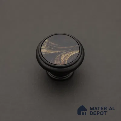 Ottr Stainless Steel Knob HA 00258 D Black Finish - Standard | 2 Years Warranty