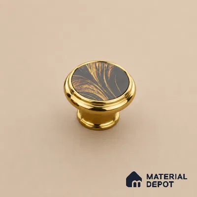 Ottr Stainless Steel Knob HA 00258 B PVD Gold Finish - Standard | 2 Years Warranty