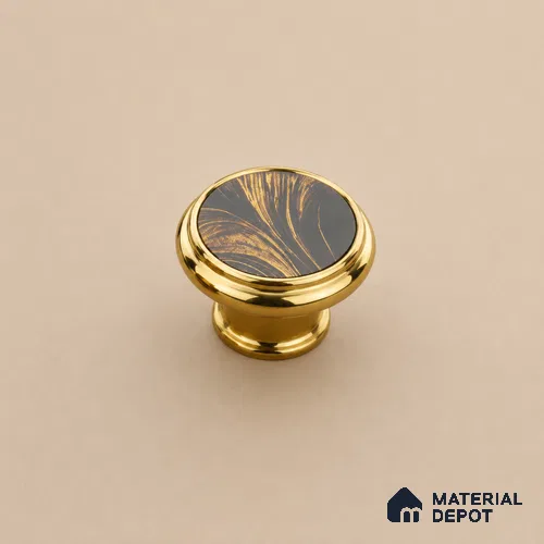 Ottr Stainless Steel Knob HA 00258 B PVD Gold Finish - Standard | 2 Years Warranty