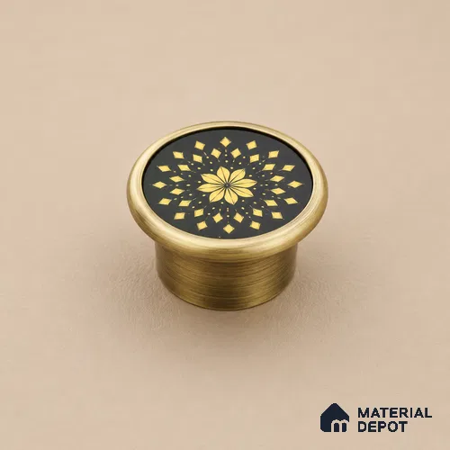 Ottr Stainless Steel Knob HA 00260 C Antique Brass Finish - Standard | 2 Years Warranty