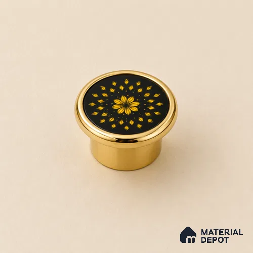 Ottr Stainless Steel Knob HA 00260 B PVD Gold Finish - Standard | 2 Years Warranty