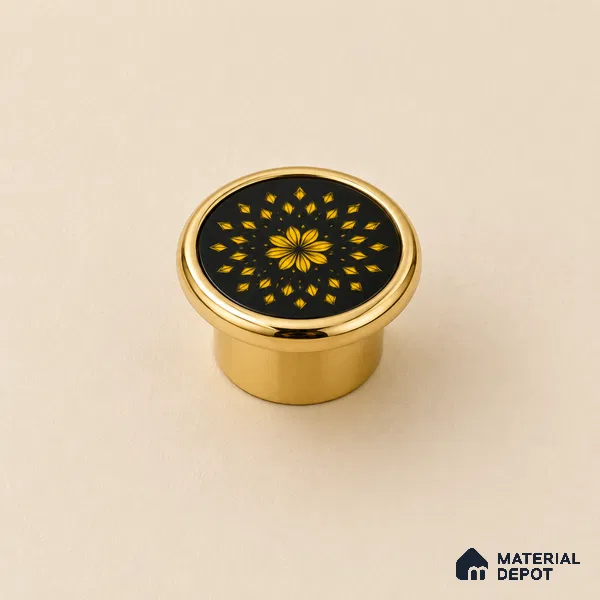 Ottr Stainless Steel Knob HA 00260 B PVD Gold Finish - Standard | 2 Years Warranty