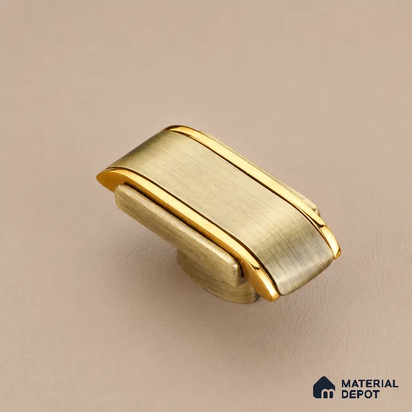 Ottr Zinc Knob HA 00261 C Antique Brass Gold Finish - Standard | 2 Years Warranty