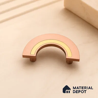 Ottr Aluminium Main Door Handle HA 00281 H Rose Gold PVD Rose Gold Finish - 100x200mm | 2 Years Warranty