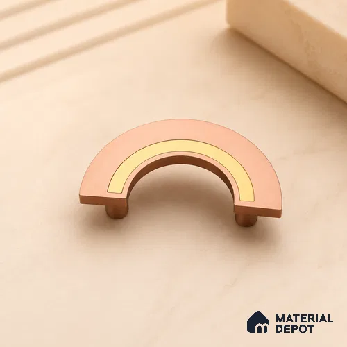 Ottr Aluminium Main Door Handle HA 00281 H Rose Gold PVD Rose Gold Finish - 100x200mm | 2 Years Warranty