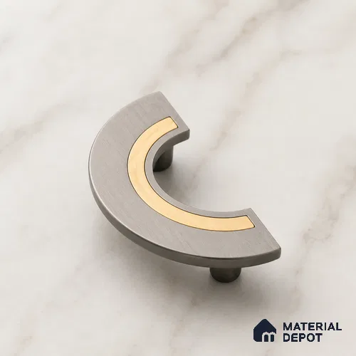 Ottr Aluminium Main Door Handle HA 00281 L Stainless Steel PVD Gold Finish - 150x300mm | 2 Years Warranty