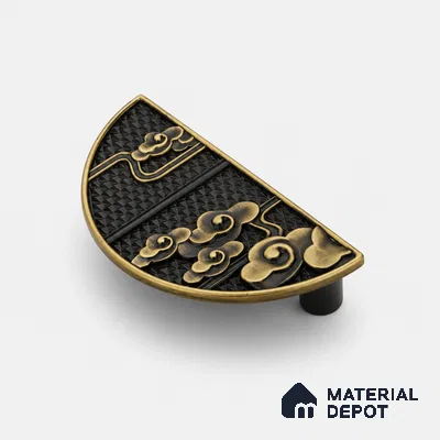 Ottr Zinc Main Door Handle HA 00284 Antique Brass Finish - 160mm | 2 Years Warranty
