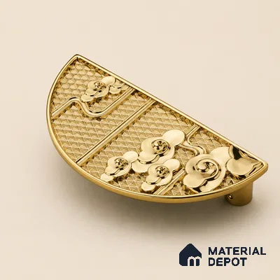 Ottr Zinc Main Door Handle HA 00284 B PVD Gold Finish - 160mm | 2 Years Warranty