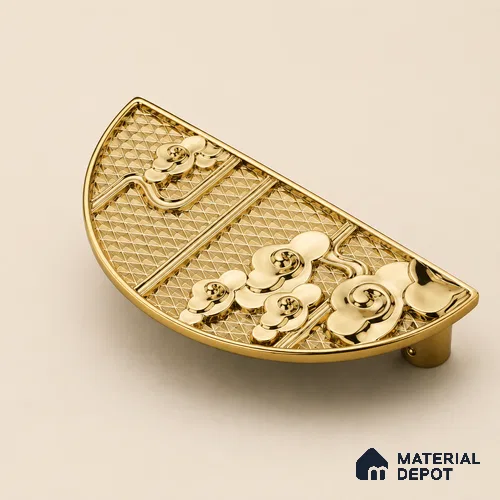 Ottr Zinc Main Door Handle HA 00284 B PVD Gold Finish - 160mm | 2 Years Warranty