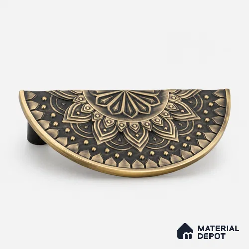 Ottr Zinc Main Door Handle HA 00285 Antique Brass Finish - 160mm | 2 Years Warranty