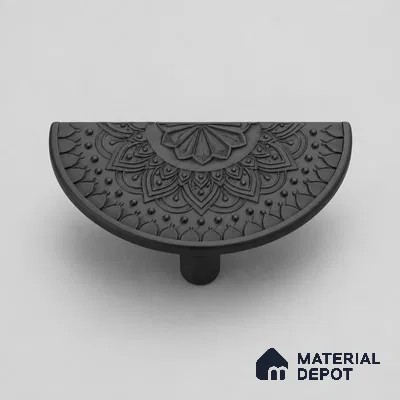 Ottr Zinc Main Door Handle HA 00285 D Black Finish - 160mm | 2 Years Warranty