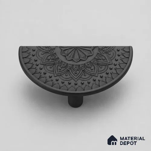 Ottr Zinc Main Door Handle HA 00285 D Black Finish - 160mm | 2 Years Warranty