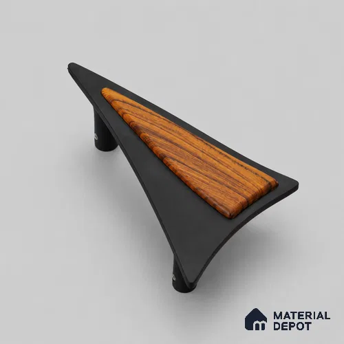 Ottr Stainless Steel Main Door Handle HA 00287 Black Wood Finish - 120mm | 2 Years Warranty