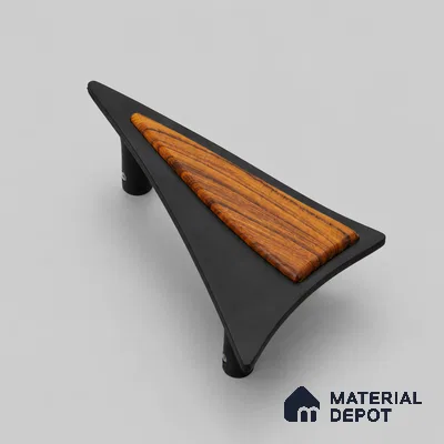 Ottr Stainless Steel Main Door Handle HA 00287 B Black Wood Finish - 200mm | 2 Years Warranty