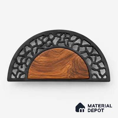 Ottr Stainless Steel Main Door Handle HA 00288 Black Wood Finish - 120mm | 2 Years Warranty