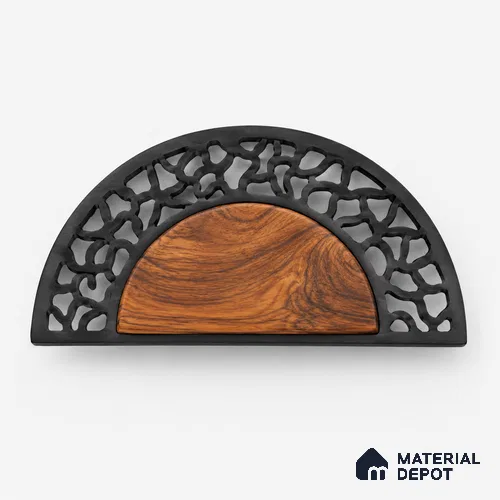 Ottr Stainless Steel Main Door Handle HA 00288 B Black Wood Finish - 200mm | 2 Years Warranty