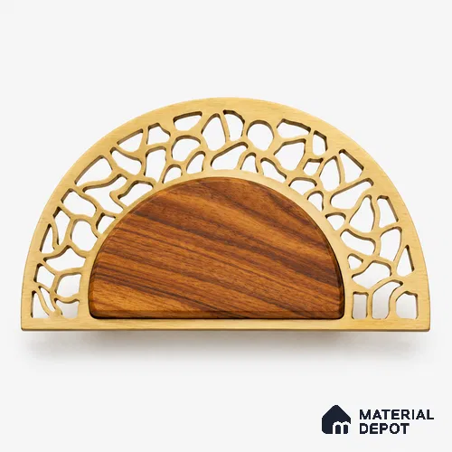 Ottr Stainless Steel Main Door Handle HA 00288 H PVD Gold Wood Finish - 200mm | 2 Years Warranty