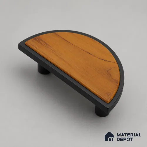 Ottr Aluminium Main Door Handle HA 00289 Black Wood Finish - 75x150mm | 2 Years Warranty