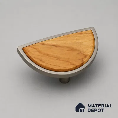 Ottr Aluminium Main Door Handle HA 00289 D Stainless Steel Wood Finish - 75x150mm | 2 Years Warranty