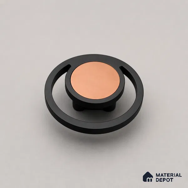 Ottr Aluminium Main Door Handle HA 00291 C Black PVD Rose Gold Finish - 100mm | 2 Years Warranty