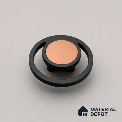 Ottr Aluminium Main Door Handle HA 00291 D Black PVD Rose Gold Finish - 150mm | 2 Years Warranty
