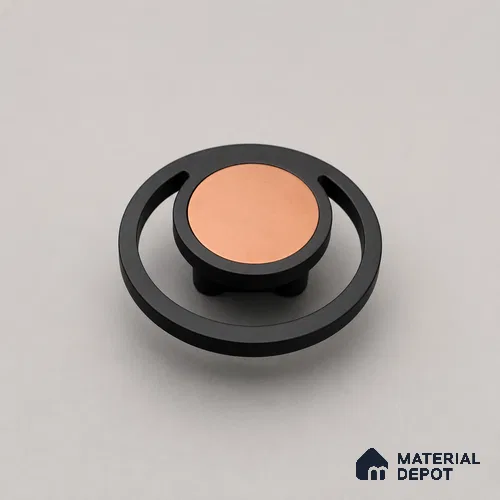 Ottr Aluminium Main Door Handle HA 00291 D Black PVD Rose Gold Finish - 150mm | 2 Years Warranty