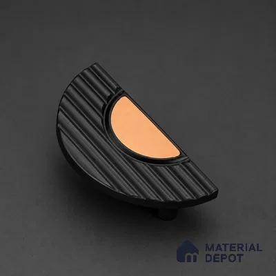 Ottr Aluminium Main Door Handle HA 00293 C Black PVD Rose Gold Finish - 75x150mm | 2 Years Warranty