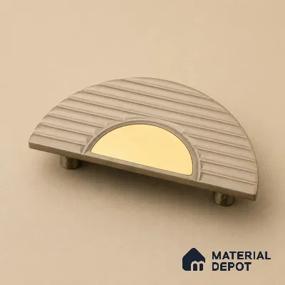 Ottr Aluminium Main Door Handle HA 00293 G Green PVD Gold Finish - 75x150mm | 2 Years Warranty