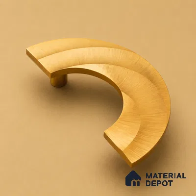 Ottr Aluminium Main Door Handle HA 00294 E PVD Gold Finish - 75x150mm | 2 Years Warranty