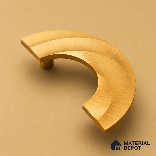 Ottr Aluminium Main Door Handle HA 00294 E PVD Gold Finish - 75x150mm | 2 Years Warranty