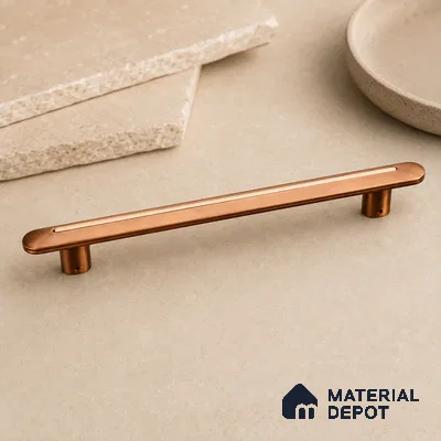 Ottr Zinc Main Door Handle HA 00262 Rose Gold Dual Tone Finish - 400mm | 2 Years Warranty