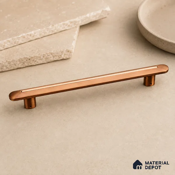 Ottr Zinc Main Door Handle HA 00262 Rose Gold Dual Tone Finish - 400mm | 2 Years Warranty