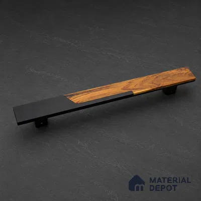 Ottr Aluminium Main Door Handle HA 00263 D Black Wood Finish - 900mm | 2 Years Warranty
