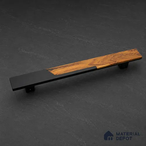 Ottr Aluminium Main Door Handle HA 00263 D Black Wood Finish - 900mm | 2 Years Warranty