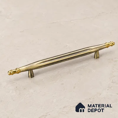 Ottr Stainless Steel Main Door Handle HA 00266 G Antique Brass PVD Gold Finish - 300mm | 2 Years Warranty