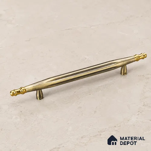Ottr Stainless Steel Main Door Handle HA 00266 I Antique Brass PVD Gold Finish - 600mm | 2 Years Warranty