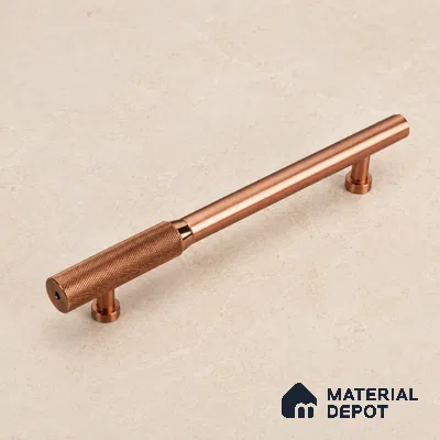 Ottr Aluminium Main Door Handle HA 00267 J Black PVD Rose Gold Finish - 1200mm | 2 Years Warranty