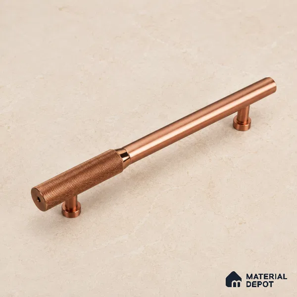Ottr Aluminium Main Door Handle HA 00267 J Black PVD Rose Gold Finish - 1200mm | 2 Years Warranty