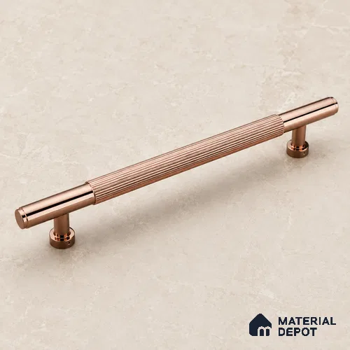 Ottr Aluminium Main Door Handle HA 00268 B PVD Rose Gold Finish - 450mm | 2 Years Warranty