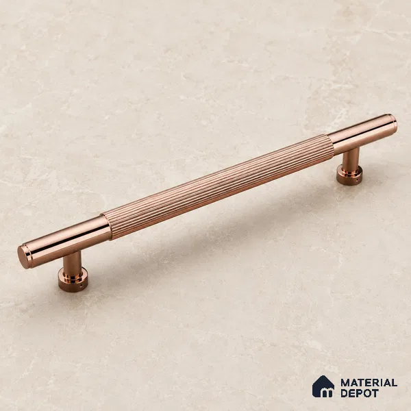 Ottr Aluminium Main Door Handle HA 00268 D PVD Rose Gold Finish - 900mm | 2 Years Warranty