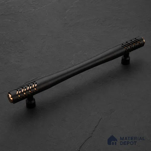 Ottr Aluminium Main Door Handle HA 00270 N Black PVD Rose Gold Finish - 450mm | 2 Years Warranty