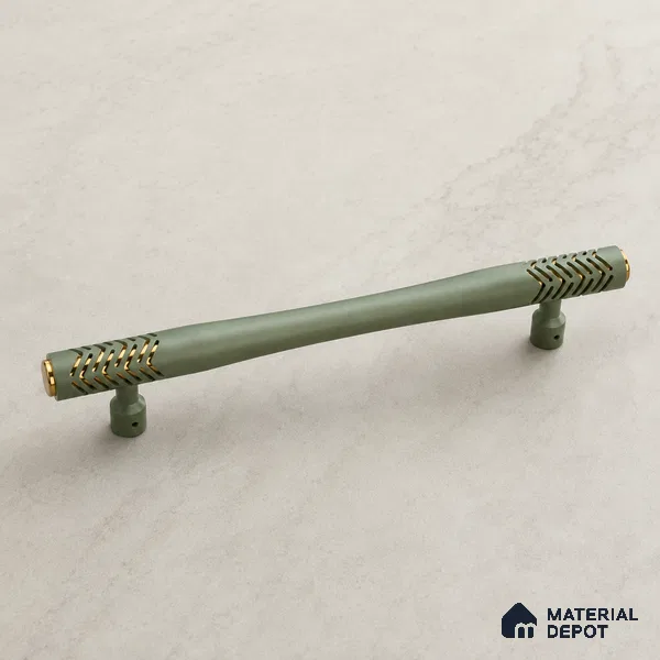 Ottr Aluminium Main Door Handle HA 00270 J Green PVD Gold Finish - 450mm | 2 Years Warranty