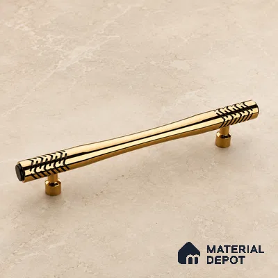 Ottr Aluminium Main Door Handle HA 00270 F PVD Gold Black Finish - 450mm | 2 Years Warranty