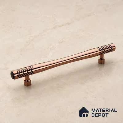 Ottr Aluminium Main Door Handle HA 00270 PVD Rose Gold Black Finish - 300mm | 2 Years Warranty