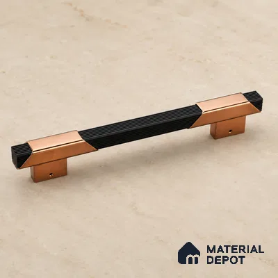 Ottr Aluminium Main Door Handle HA 00271 S Black PVD Rose Gold Finish - 900mm | 2 Years Warranty