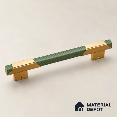 Ottr Aluminium Main Door Handle HA 00271 M Green PVD Gold Finish - 600mm | 2 Years Warranty