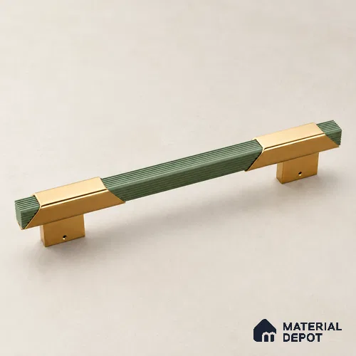 Ottr Aluminium Main Door Handle HA 00271 N Green PVD Gold Finish - 900mm | 2 Years Warranty