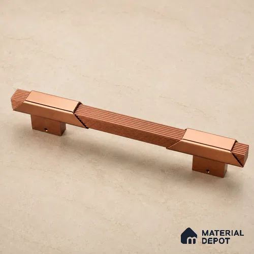 Ottr Aluminium Main Door Handle HA 00271 E Rose Gold PVD Rose Gold Finish - 1200mm | 2 Years Warranty