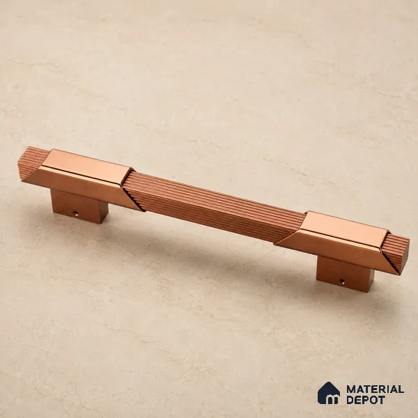 Ottr Aluminium Main Door Handle HA 00271 E Rose Gold PVD Rose Gold Finish - 1200mm | 2 Years Warranty